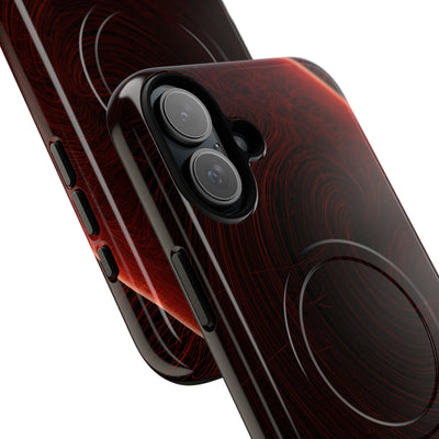 Red Tough 2.0 Magsafe Phone Case for iPhone - Crimson Flare Flux