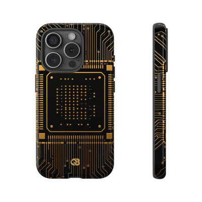 Gold Tough Phone Case for iPhone - Cyber Gold Processor
