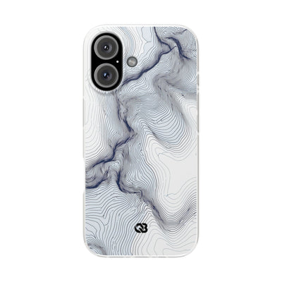 White Lite Phone Case for iPhone - Nordic Ridge Topo