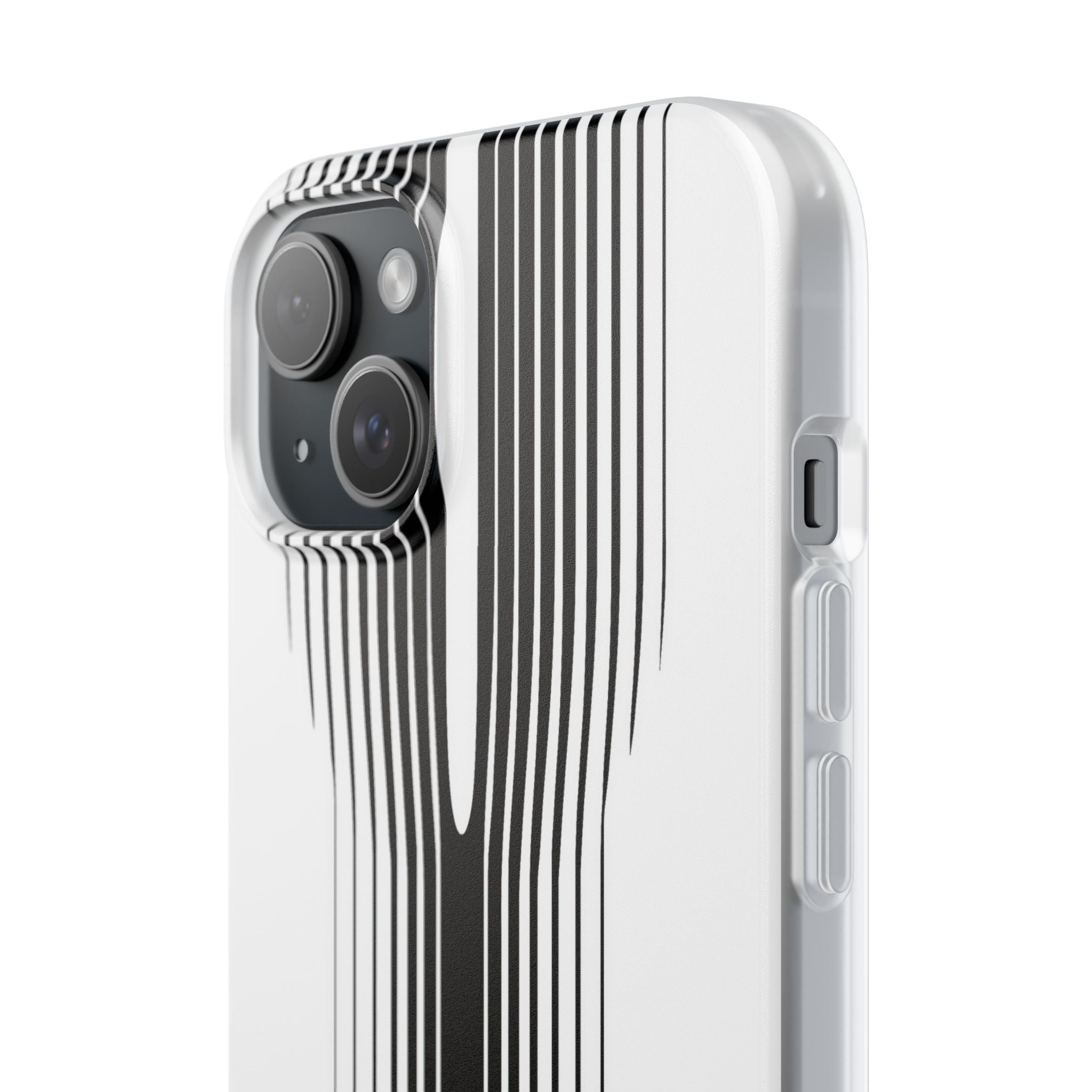 White Lite Phone Case for iPhone - Kinetic Mono Distortion