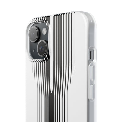 White Lite Phone Case for iPhone - Kinetic Mono Distortion