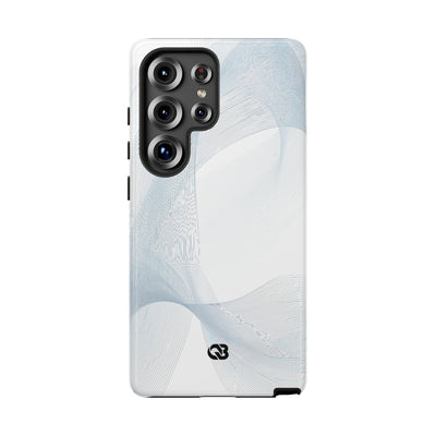 White Tough Phone Case for Samsung - Arctic Line Current