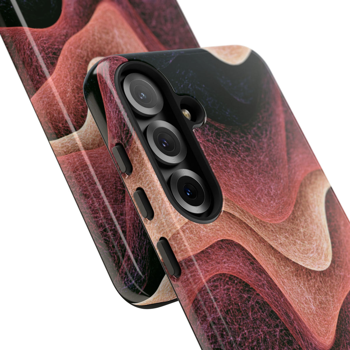 Rose Contour Waves · Tough Phone Case for Samsung · Pink