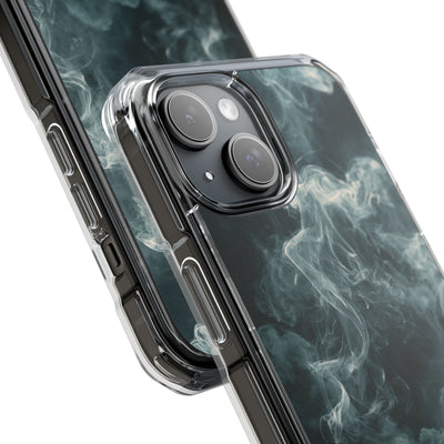 Luminescent Vapor Drift · Clear Impact Magnetic Phone Case for iPhone · Teal