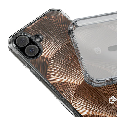 Rose Gilded Fan · Clear Impact Magnetic Phone Case for iPhone · Gold