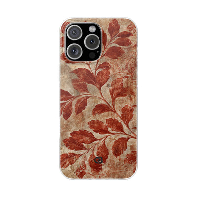 Terracotta Botanical Fresco · Lite Phone Case for iPhone ·  Red