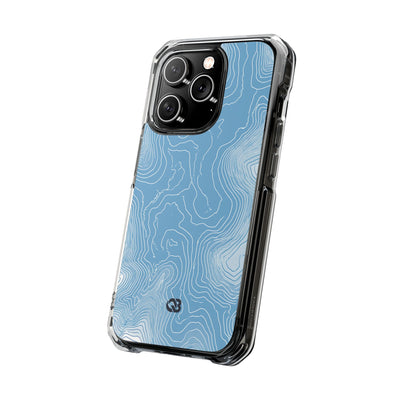 Blue Impact MagSafe Phone Case for iPhone - Glacial Ridge Topo