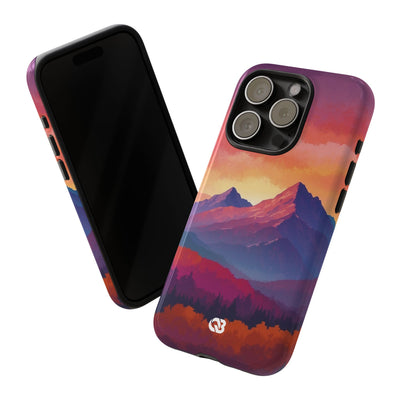 Crimson Mountain Dusk · Tough Phone Case for iPhone