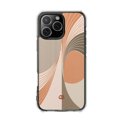 Orange Impact MagSafe Phone Case for iPhone - Desert Arc Horizon
