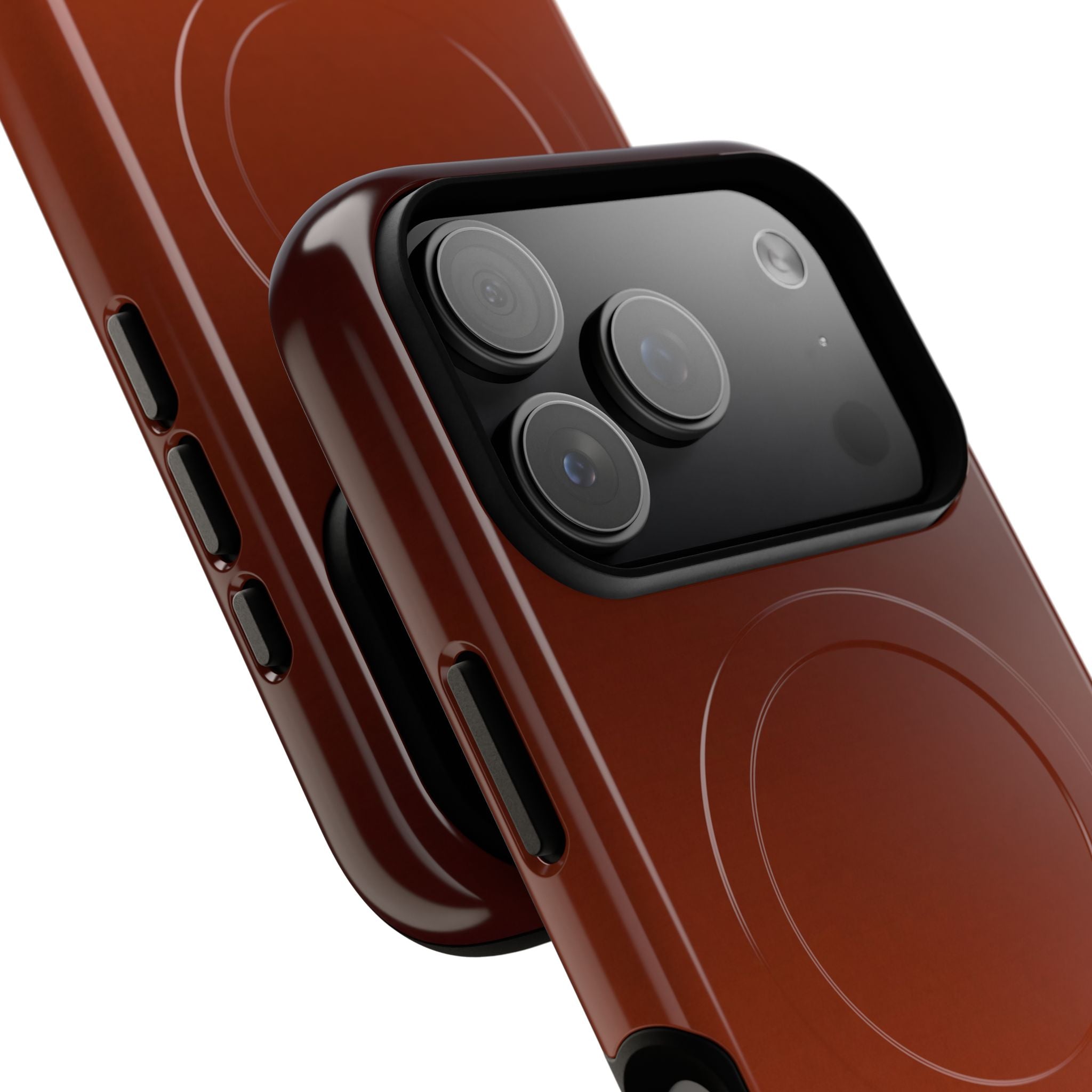 Orange Tough 2.0 Magsafe Phone Case for iPhone - Obsidian Ember Fade