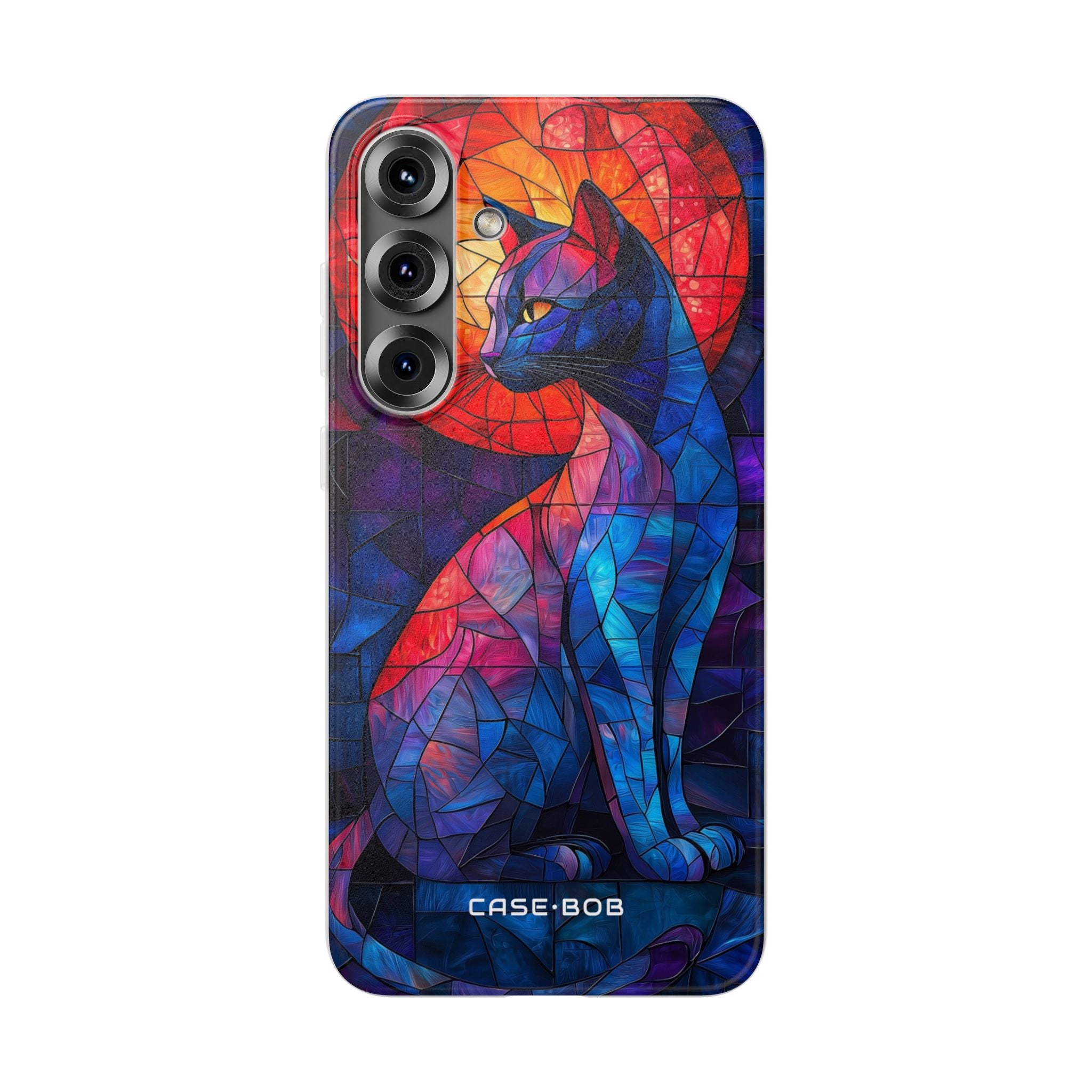 Stained-Glass Cat Samsung S25 Plus Case - Soft