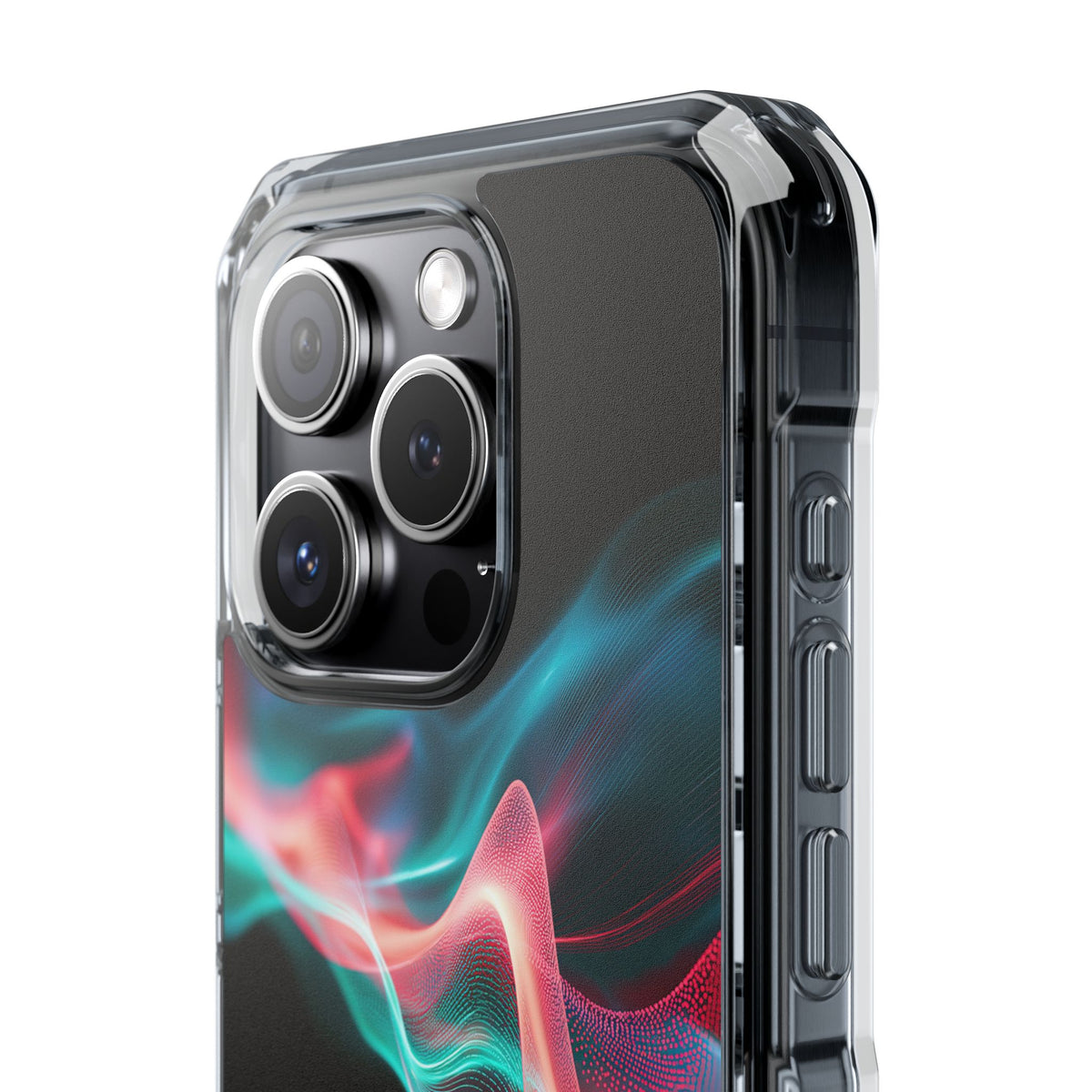 Digital Frequency · Clear Impact Magnetic Phone Case for iPhone · Black