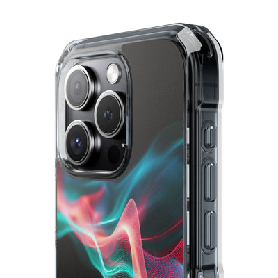 Digital Frequency · Clear Impact Magnetic Phone Case for iPhone · Black