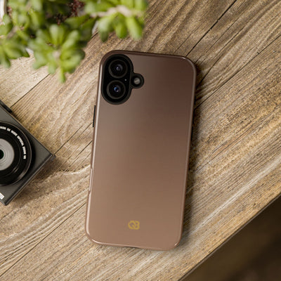 Brown Tough Phone Case for iPhone - Smoked Caramel Fade