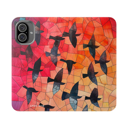 Stained Glass Birds - iPhone 16 Plus Case - Wallet