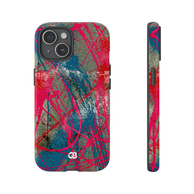 Neon Static Drip · Tough Phone Case for iPhone · Pink