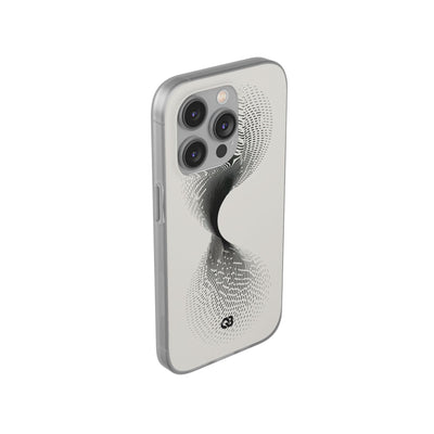 White Lite Phone Case for iPhone - Linear Torsion Grid