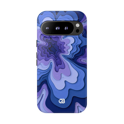 Periwinkle Strata Bloom · Tough Phone Case for Pixel ·  Purple