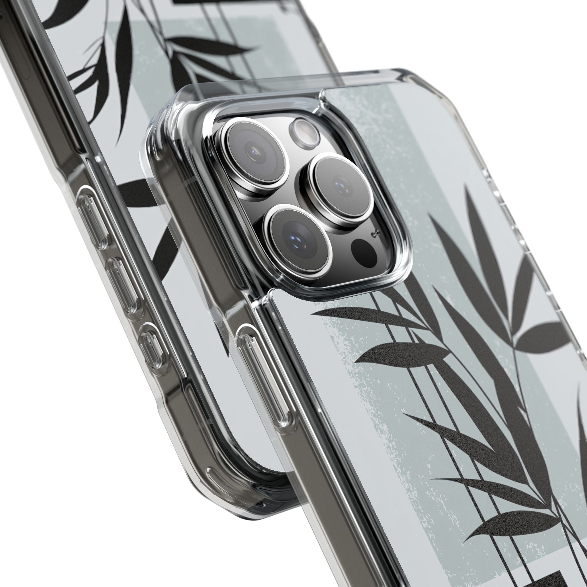 Grey Impact MagSafe Phone Case for iPhone - Sage Bamboo Noir