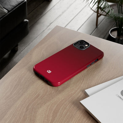 Red Tough Phone Case for iPhone - Crimson Velvet Fade