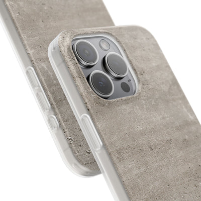 Grey Lite Phone Case for iPhone - Brutalist Stone Grit