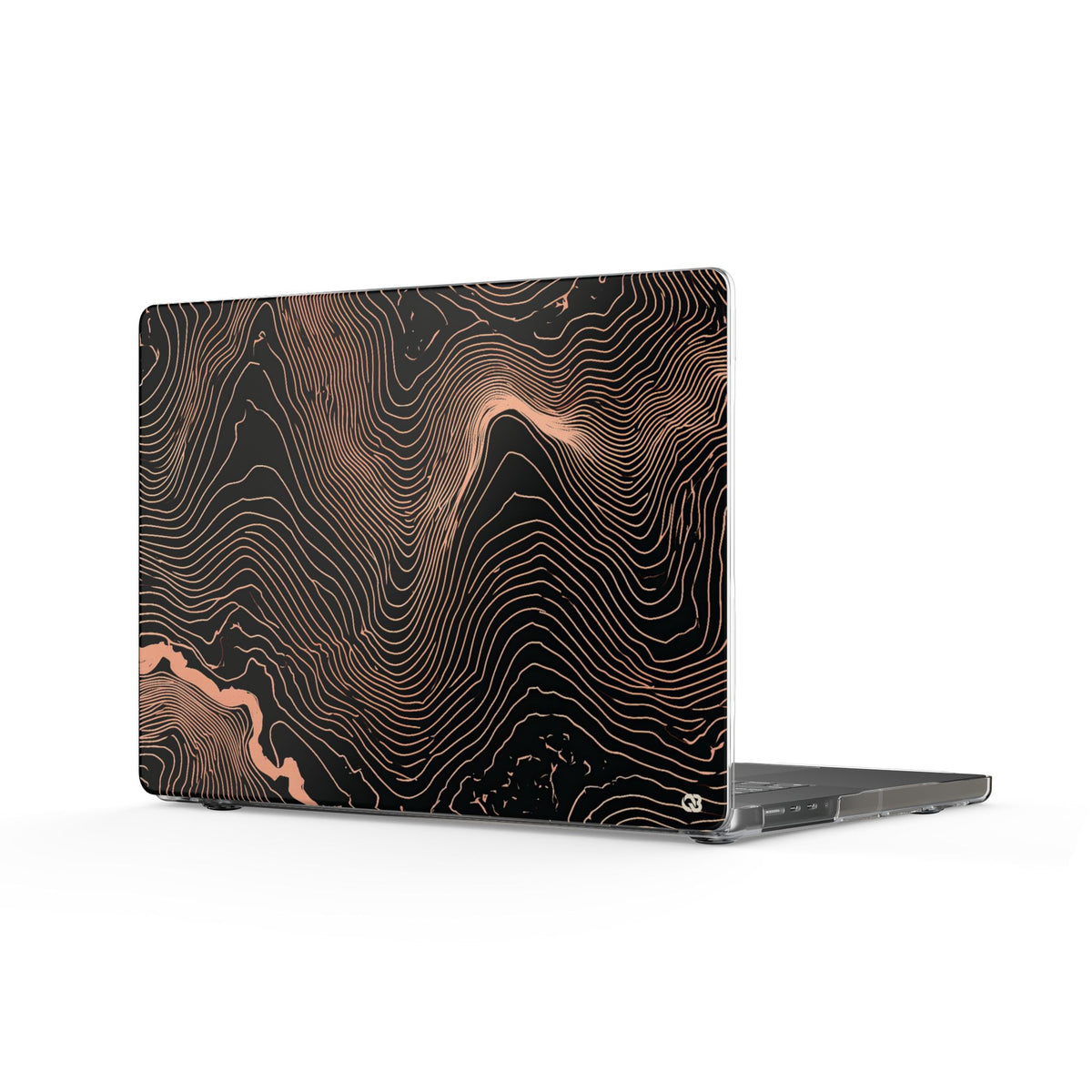 Mesa Elevation Contour · Clear Hard Case for MacBook · Black