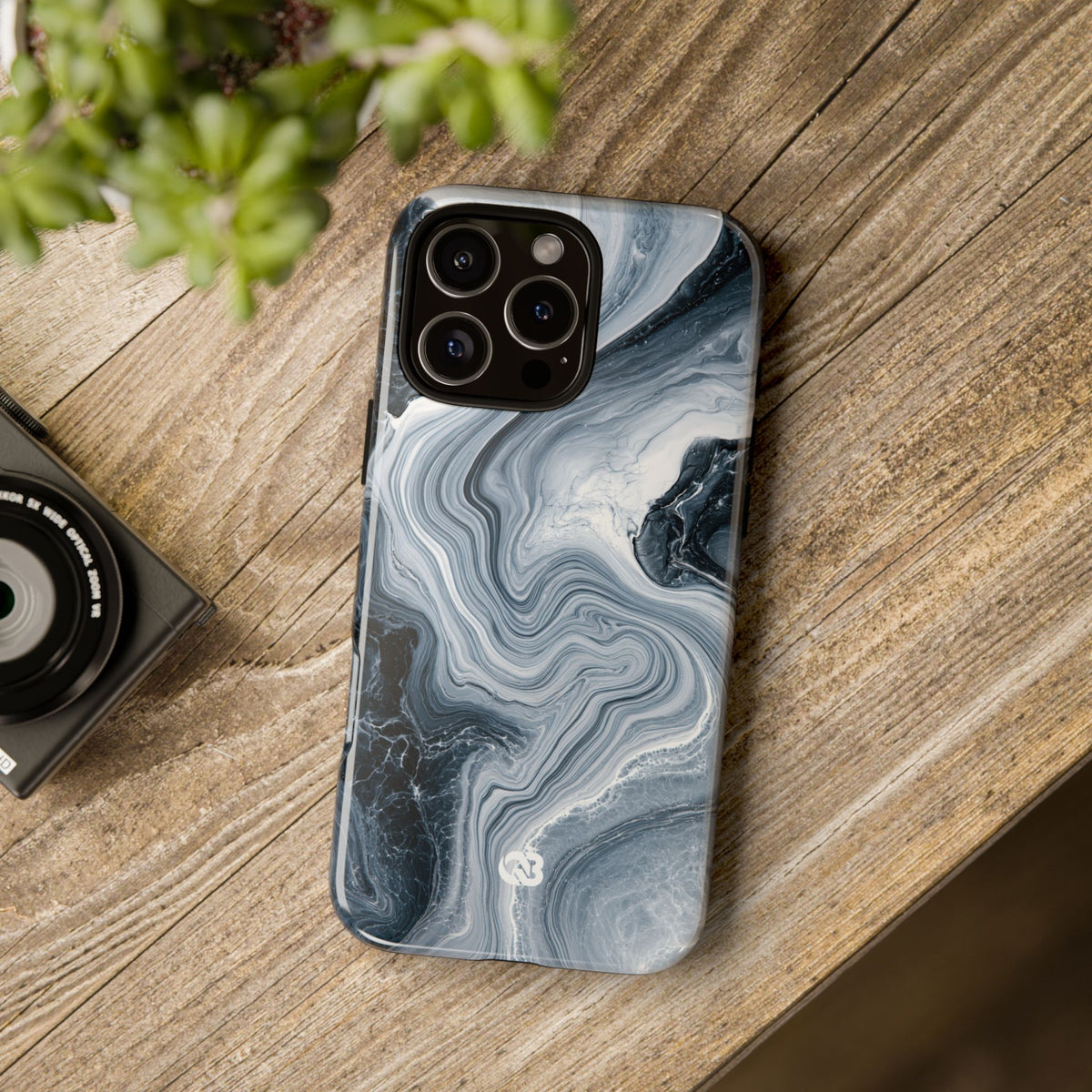 Suminagashi Ink Flow · Tough Phone Case for iPhone · Grey