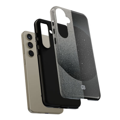 Black Tough Phone Case for Samsung - Lunar Static Orbit