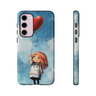 Crimson Heart Sky · Tough Phone Case for Samsung