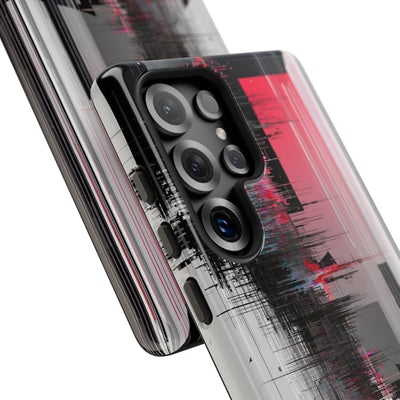 Black Tough Phone Case for Samsung - Crimson Data Leak