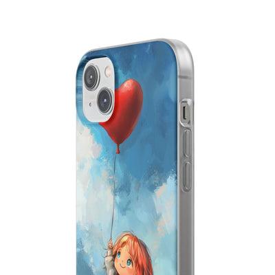 Crimson Heart Sky · Soft Coque de téléphone pour iPhone