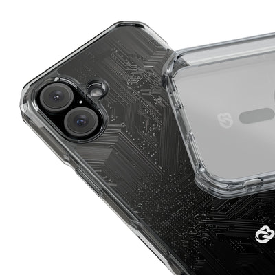 Obsidian Circuitry · Clear Impact Magnetic Phone Case for iPhone ·  Black
