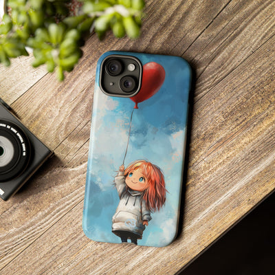 Crimson Heart Sky · Tough Phone Case for iPhone