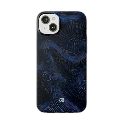 Blue Lite Phone Case for iPhone - Cobalt Contour Ridge