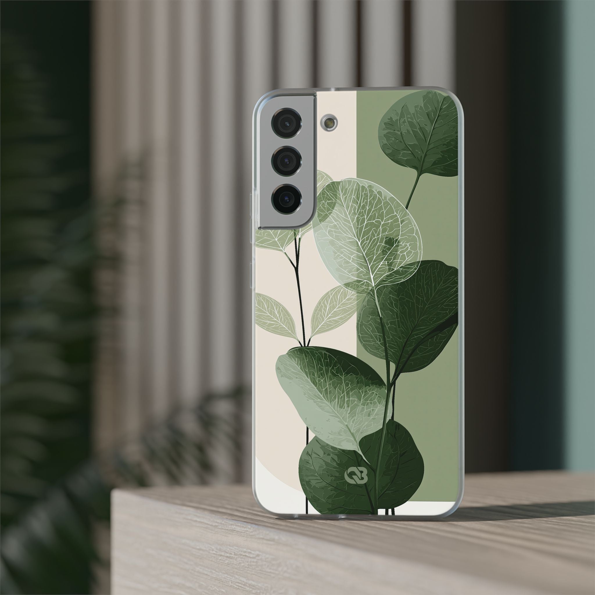 Green Lite Phone Case for Samsung - Sage Leaf Skeletals