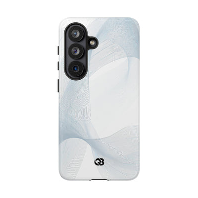 White Tough Phone Case for Samsung - Arctic Line Current