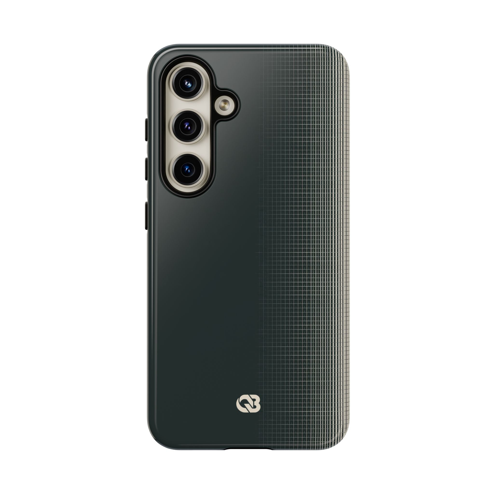 Grey Tough Phone Case for Samsung - Charcoal Tech Grid
