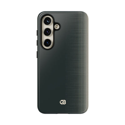 Grey Tough Phone Case for Samsung - Charcoal Tech Grid