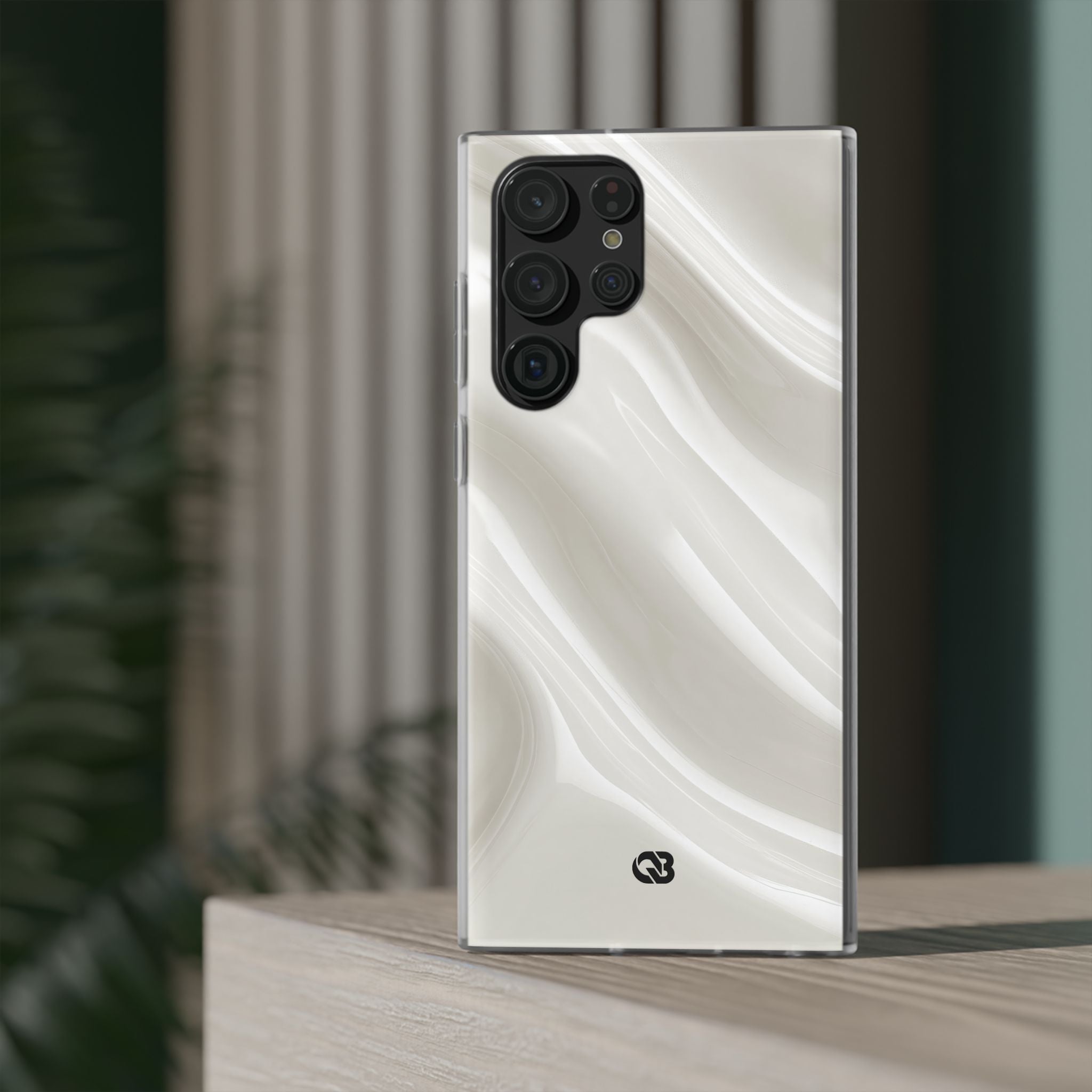 White Lite Phone Case for Samsung - Polished Ivory Wave