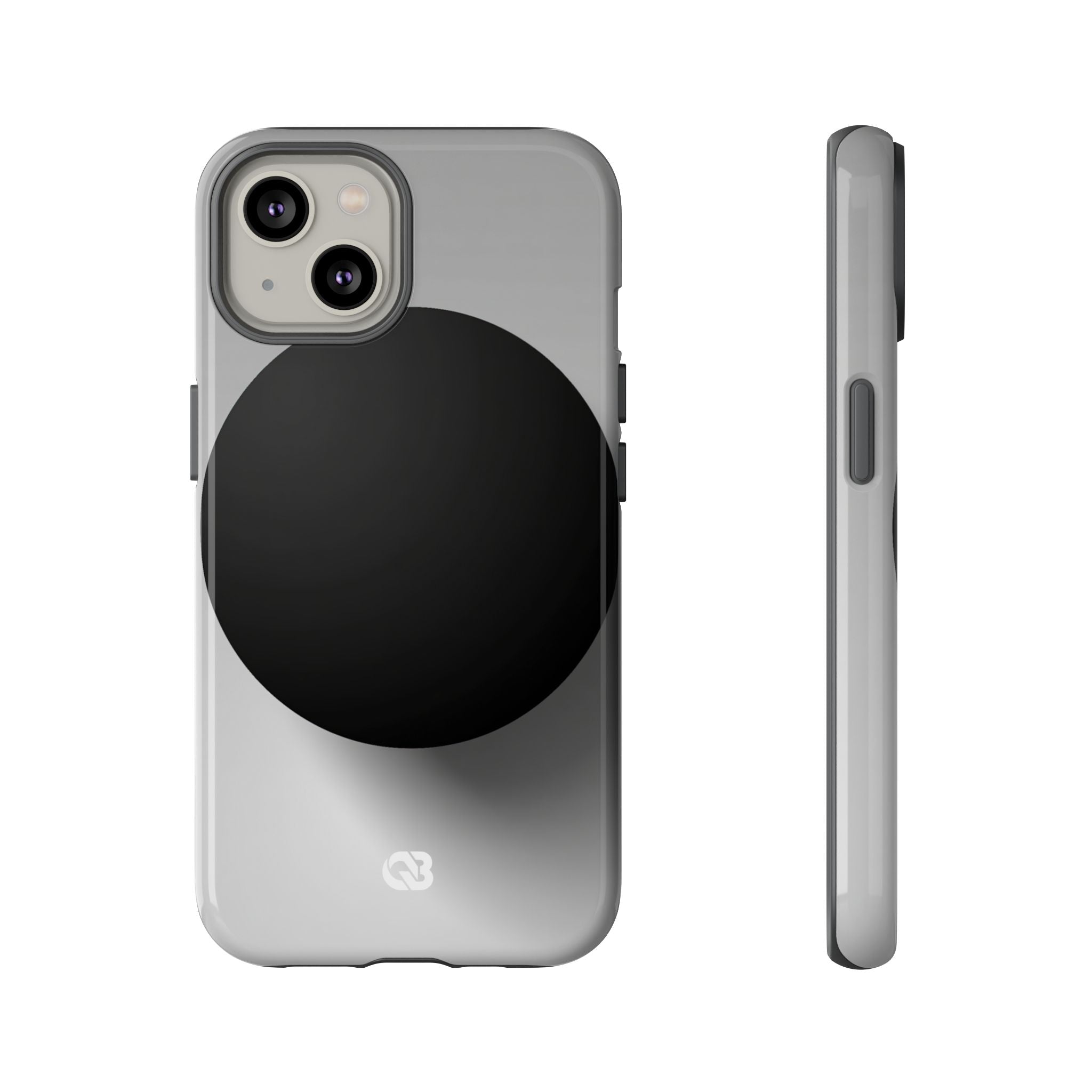 Grey Tough Phone Case for iPhone - Matte Onyx Sphere