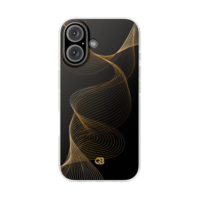 Golden Contour Flow · Lite Phone Case for iPhone ·  Black