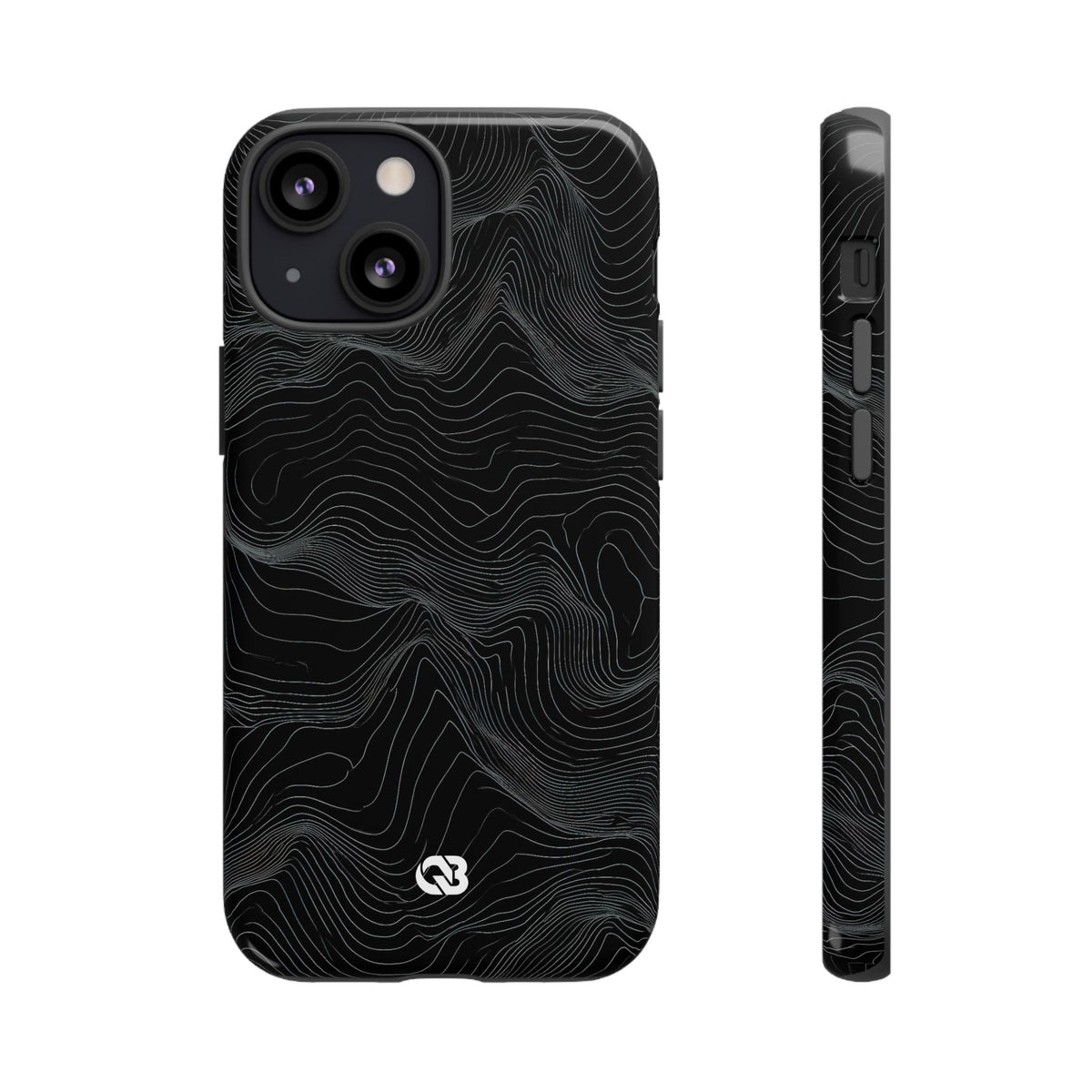 Obsidian Contour Elevation · Tough Phone Case for iPhone · Black