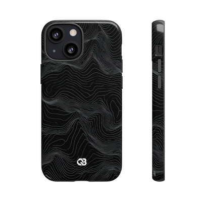 Obsidian Contour Elevation · Tough Phone Case for iPhone · Black