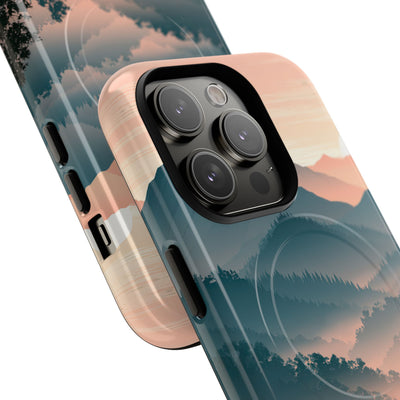 Teal Tough 2.0 Magsafe Phone Case for iPhone - Alpine Teal Horizon
