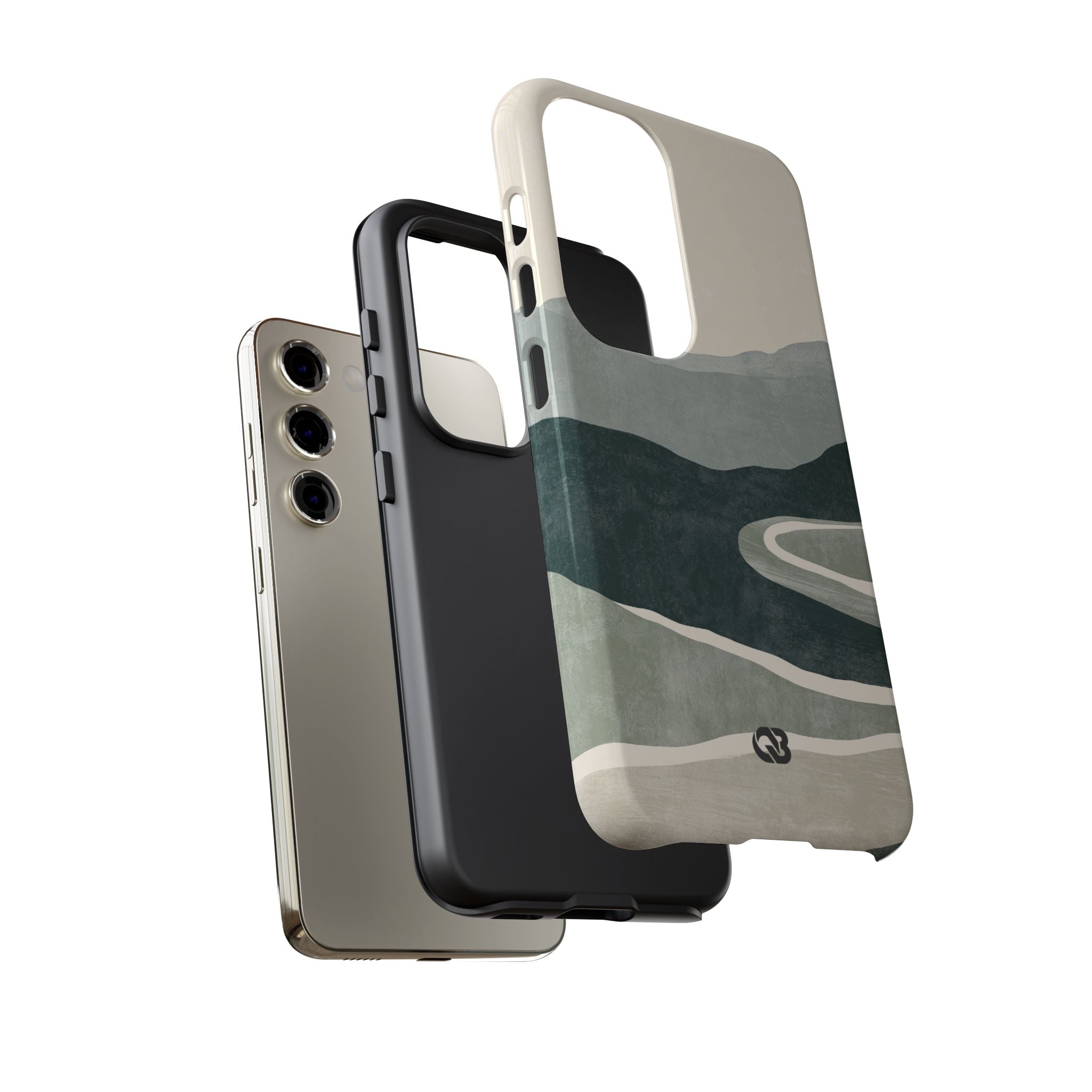 Green Tough Phone Case for Samsung - Misty Sage Valley