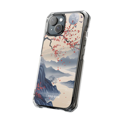 Crimson Blossom Moon iPhone 15 Case - Impact