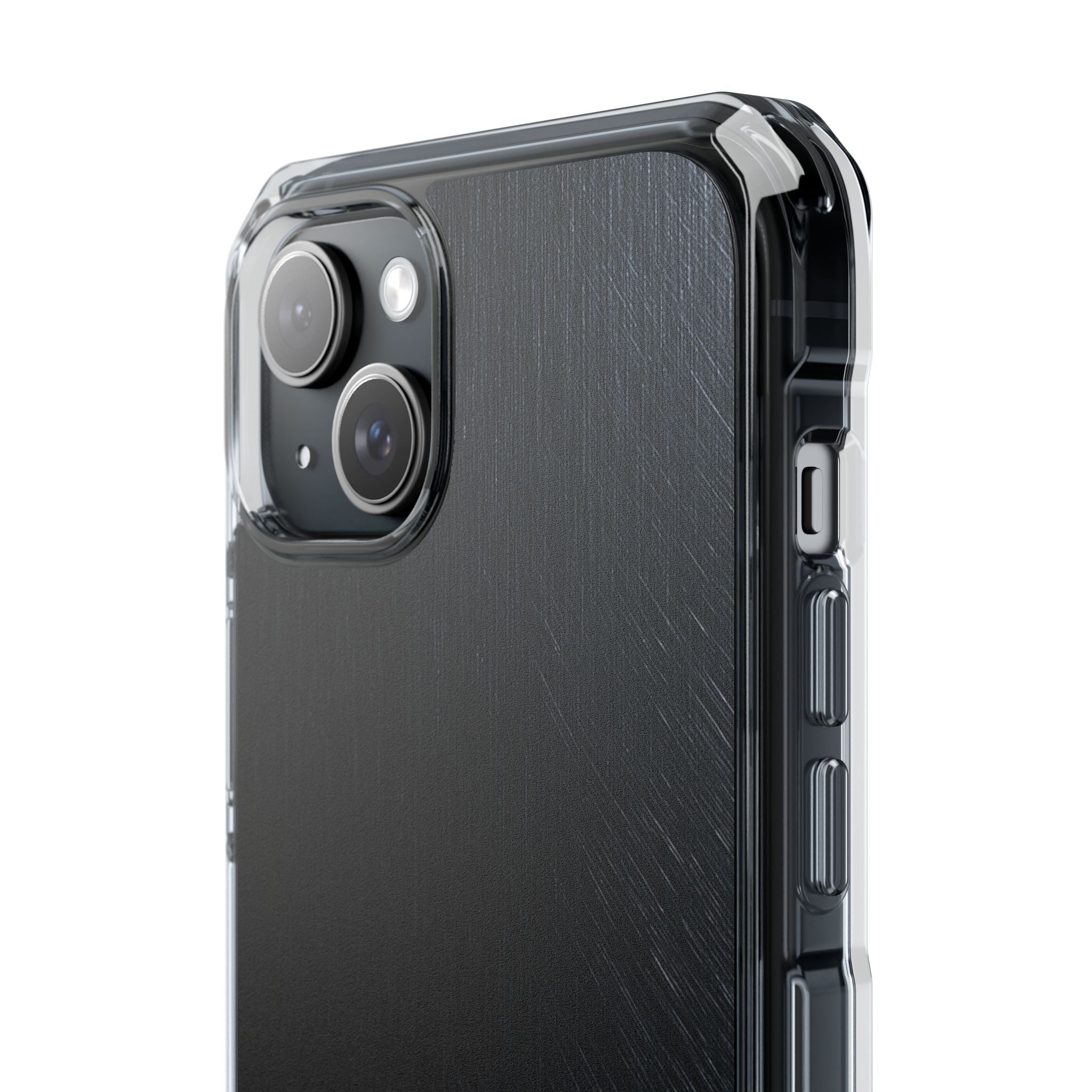 Black Impact MagSafe Phone Case for iPhone - Midnight Brushed Grain
