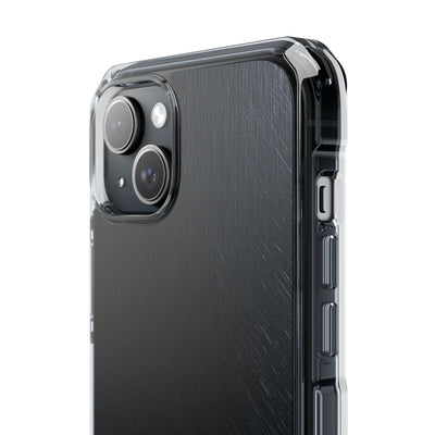 Black Impact MagSafe Phone Case for iPhone - Midnight Brushed Grain