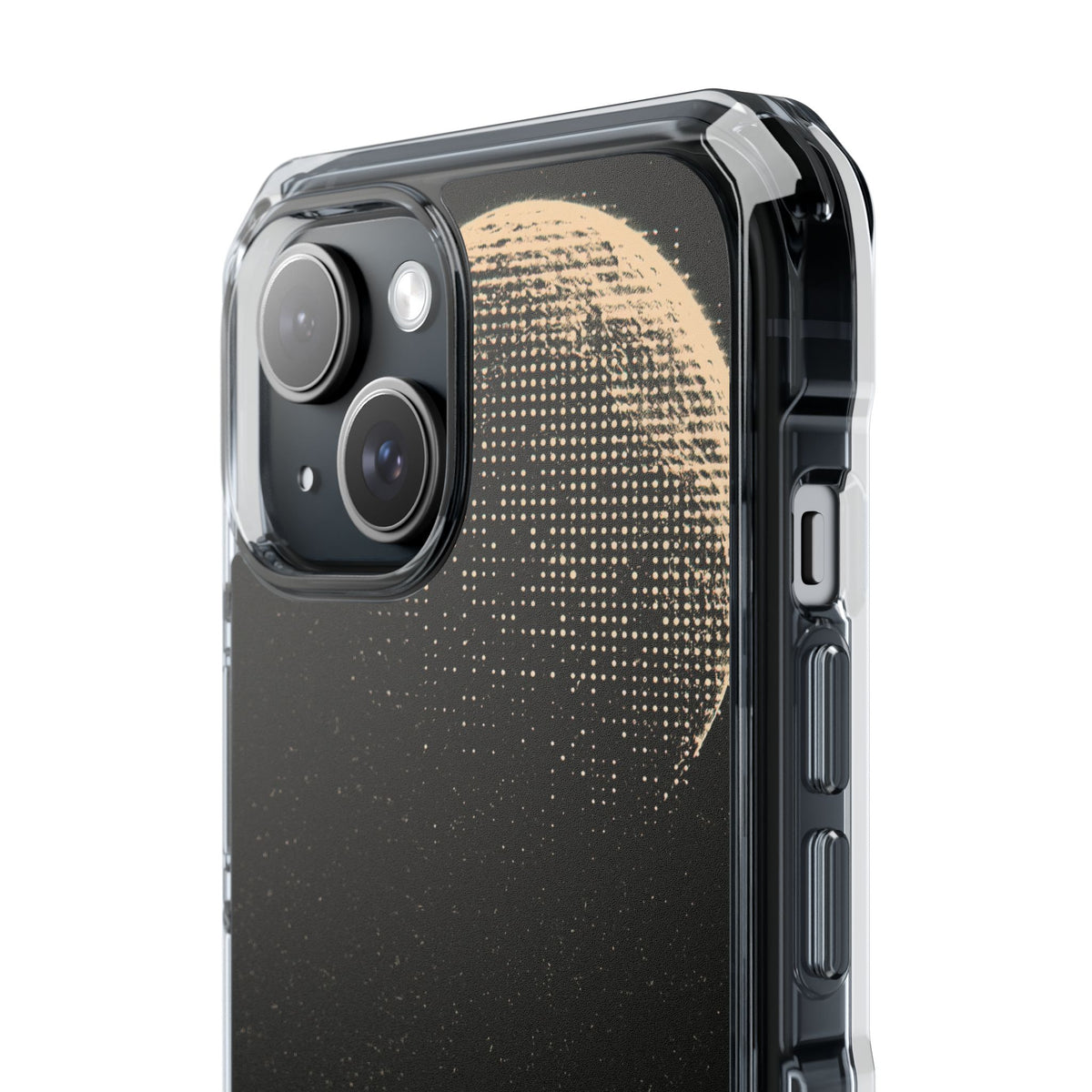 Lunar Metropolis Nocturne · Clear Impact Magnetic Phone Case for iPhone ·  Black