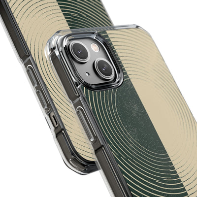 Green Impact MagSafe Phone Case for iPhone - Evergreen Split Grain